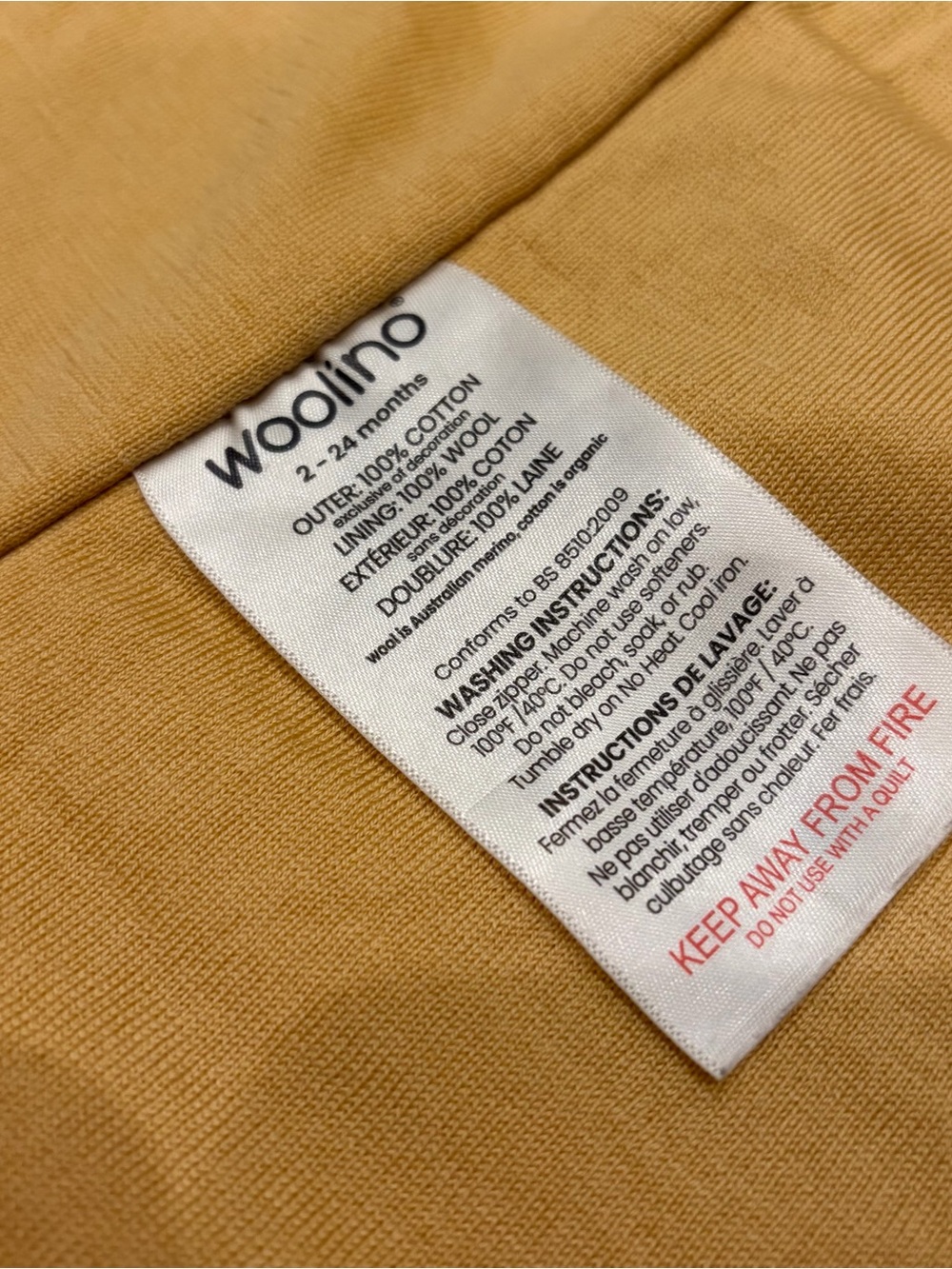Woolino 4 Season Ultimate Baby Sleep Sack - Picture 5 of 6